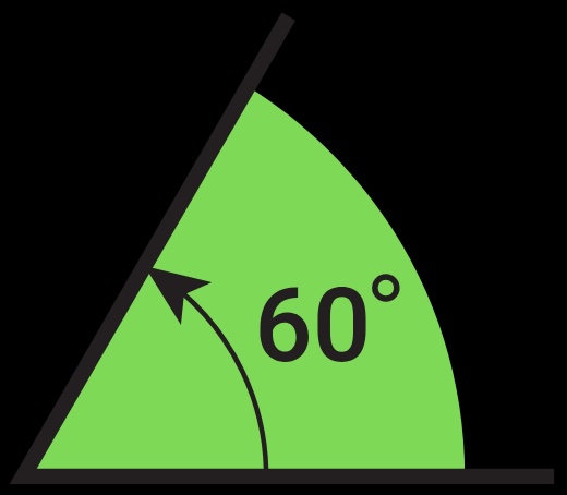 60 degree angle icon