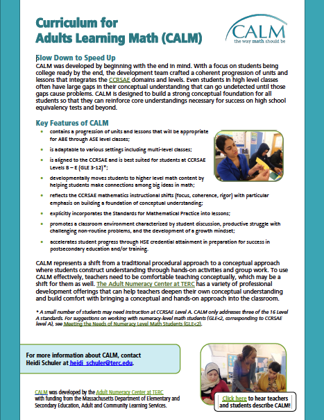 CALM Info flyer 2026