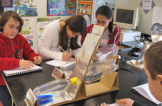 Students Doing Two Bottle System