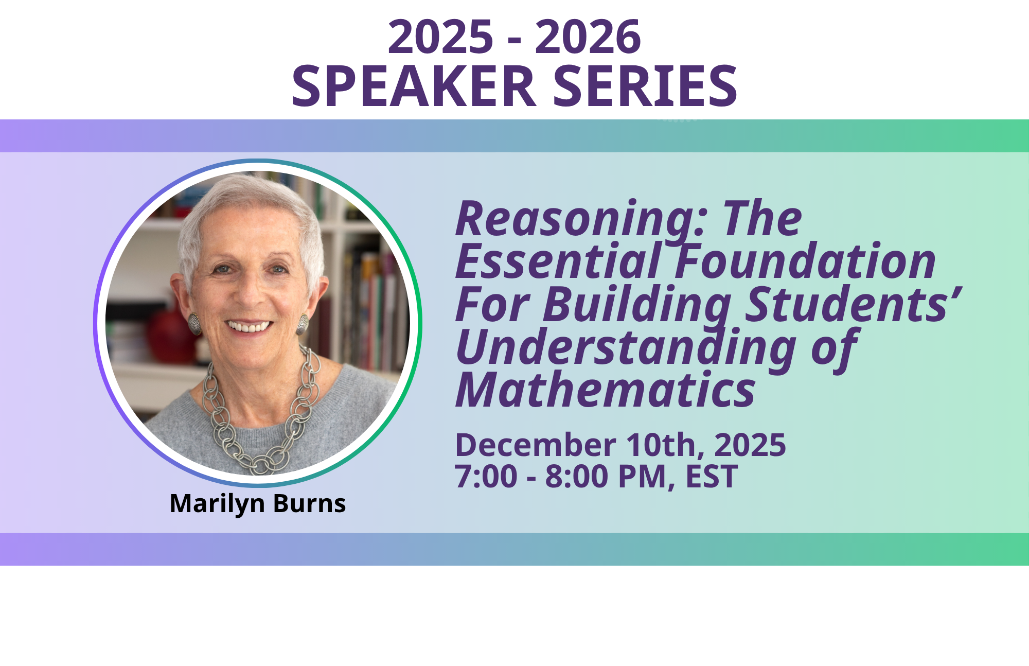 Speaker Series: Session 2 (12/10/25)