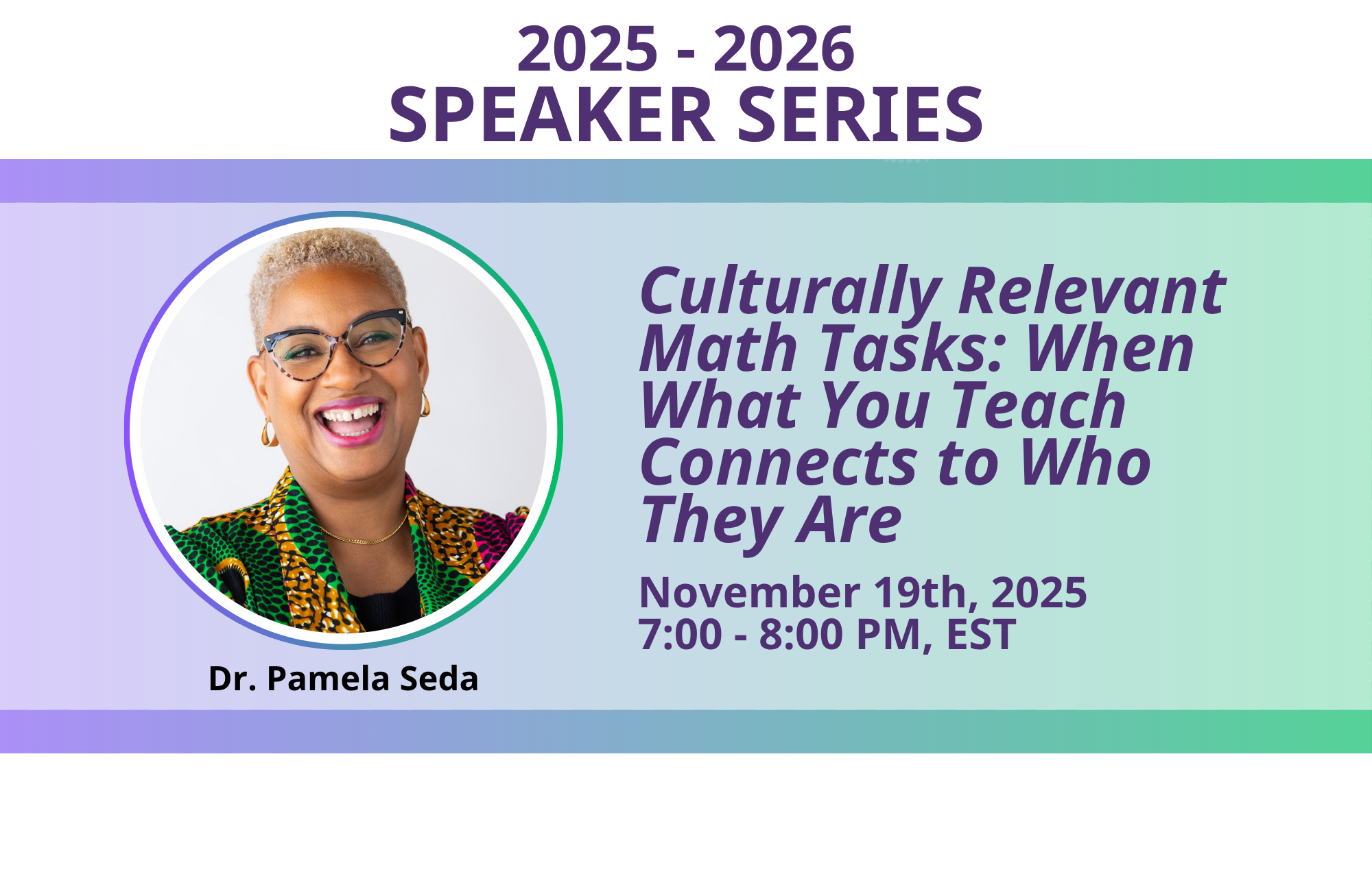 Speaker Series: Session 1 (11/19/25)