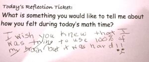Emotions in Math Class: How Student Reflection Can Build Awareness and Resilience