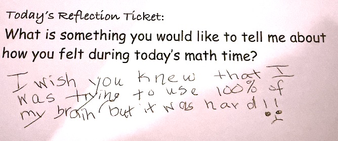 Emotions in Math Class: How Student Reflection Can Build Awareness and Resilience