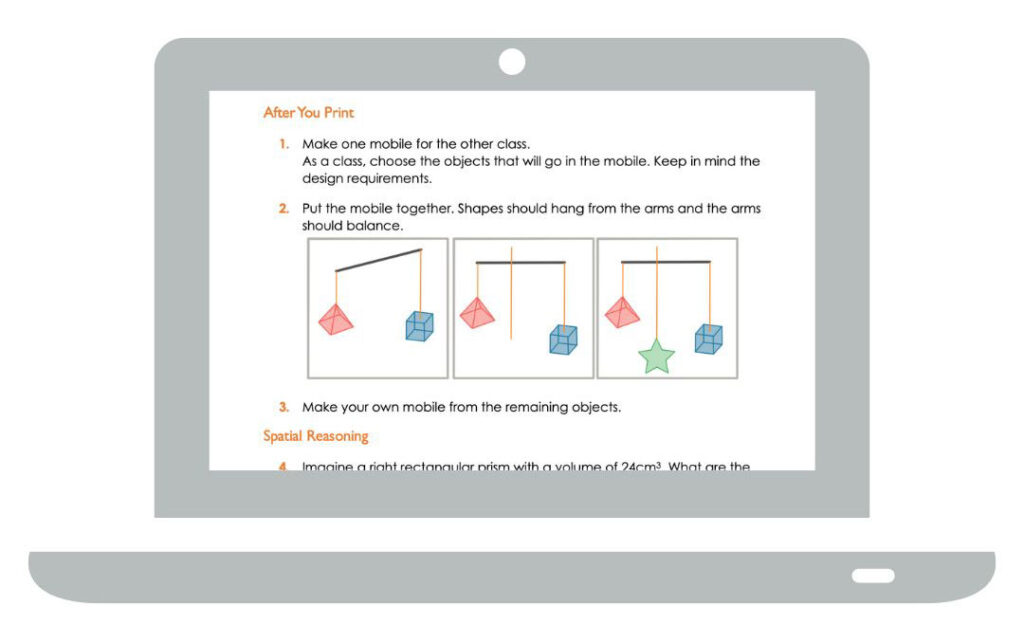 Illustration of laptop with MPACT curriculum page