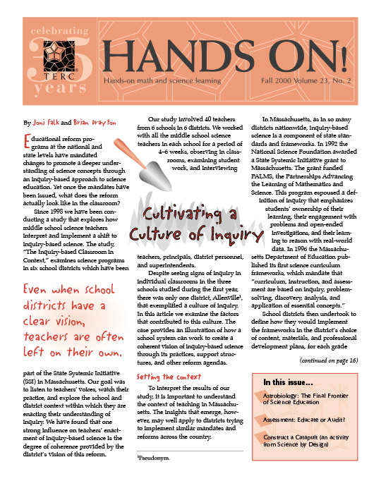 Hands On! Magazine: Fall 2000
